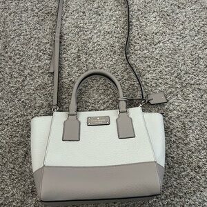 Kate Spade Beige Medium Satchel with Crossbody Strap NWOT Business Casua…